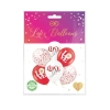 Balony lateksowe czerwone serca  konfetti walentynki love dekoracja 6szt